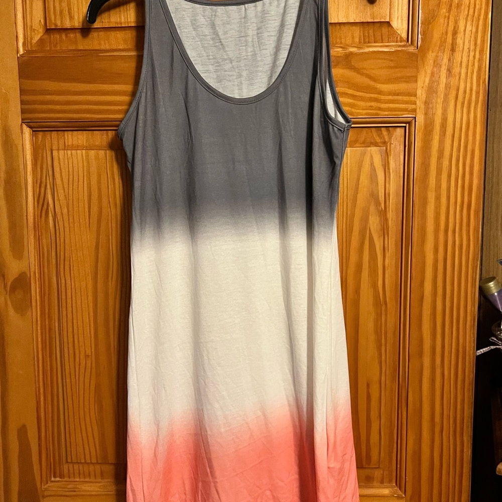 SHEIN Gray and Pink Ombre Dress